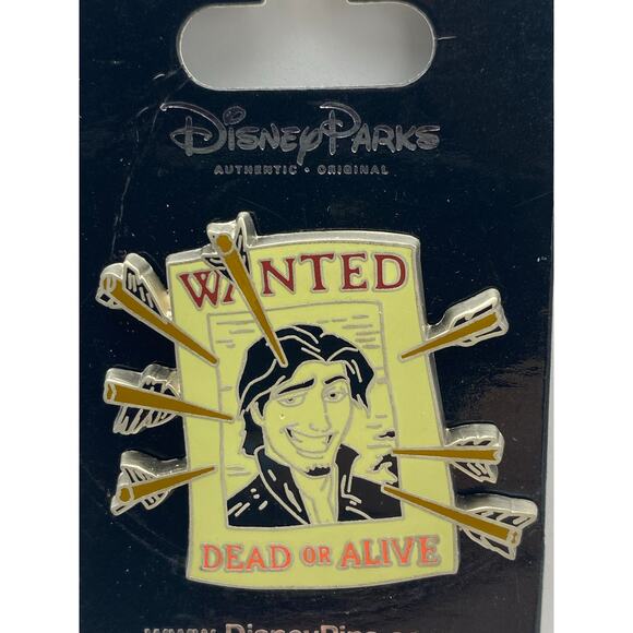 Disney Parks Pin Tangled Flynn Ryder Wanted Poster Rapunzel Trading Pin - Picture 2 of 4